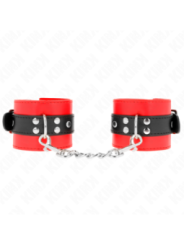 KINK - APPUI-POIGNETS ROUGE AVEC CEINTURE NOIRE RÉGLABLE 17-28 CM X 6 CM