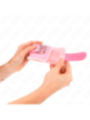 KINK - APPUI-POIGNETS DOUBLÉS DE FOURRURE ROSE AVEC CEINTURE ROSE RÉGLABLE 17-29 CM X 6 CM