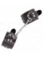 KINK - APPUI-POIGNETS NOIR AVEC DOUBLURE ROUGE RÉGLABLE 20-28 CM X 5,5 CM