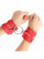 KINK - APPUI-POIGNETS FIXES AVEC ANNEAU ET CLOUS RÉGLABLES ROUGE 17-22 CM X 6,5 CM