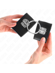 KINK - APPUI-POIGNETS FIXES AVEC ANNEAU ET FERMETURE PAR CADENAS NOIR AJUSTABLE 16-23 CM X 5,5 CM