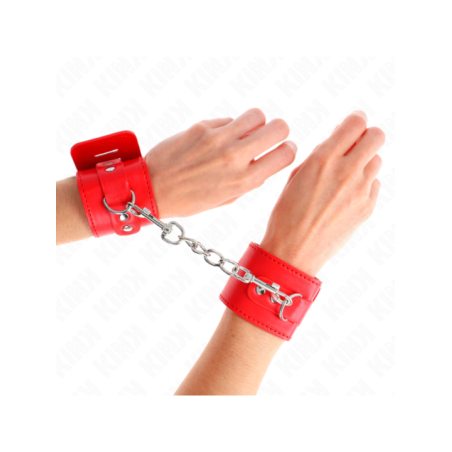 KINK - APPUI-POIGNETS AVEC FERMETURE PAR CADENAS ROUGE AJUSTABLE 16-23 CM X 5,5 CM
