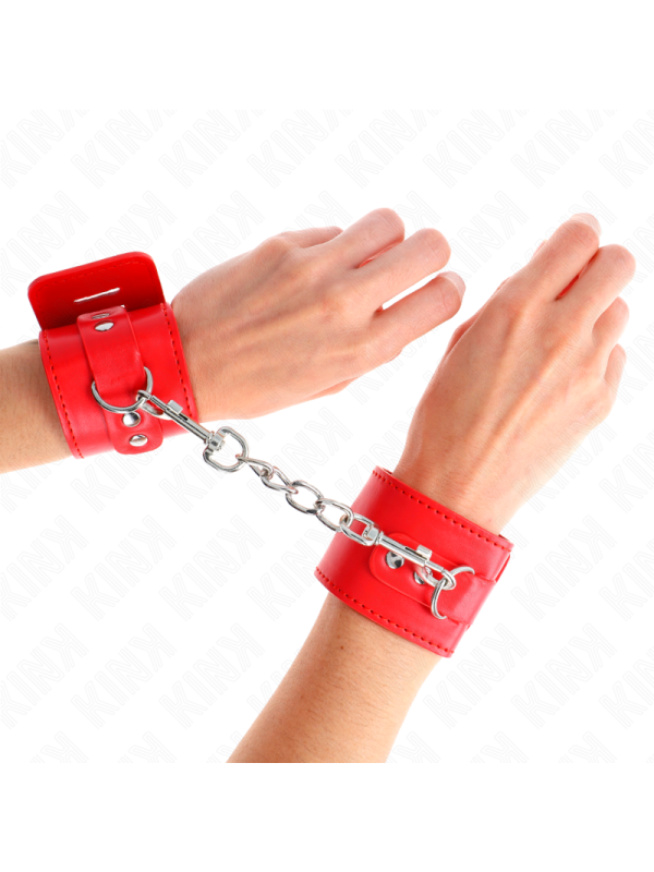 KINK - APPUI-POIGNETS AVEC FERMETURE PAR CADENAS ROUGE AJUSTABLE 16-23 CM X 5,5 CM