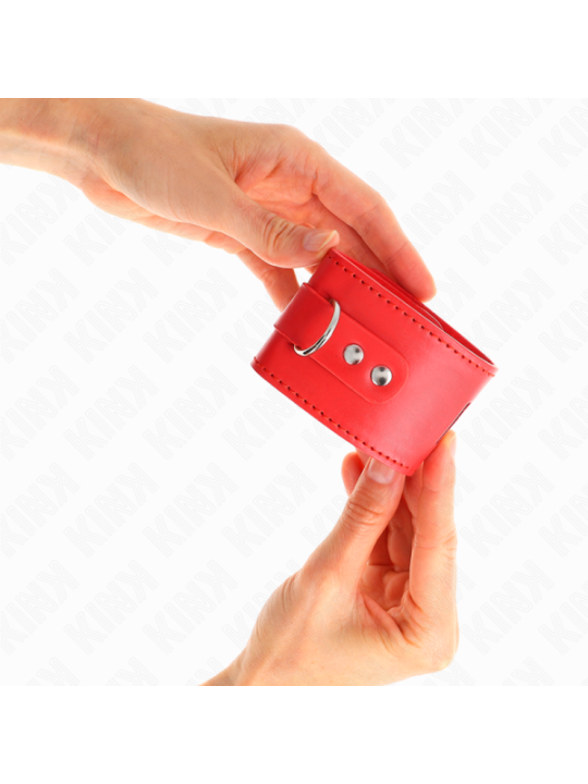 KINK - APPUI-POIGNETS AVEC FERMETURE PAR CADENAS ROUGE AJUSTABLE 16-23 CM X 5,5 CM