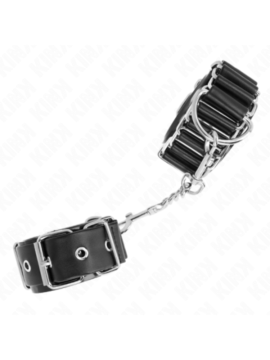 KINK - APPUI-POIGNETS FINS COMME CHARNIÈRES NOIR RÉGLABLE 16-22 CM X 3,5 CM