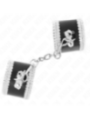 KINK - APPUI-POIGNETS NOIR AVEC DENTELLE DÉCORÉE BLANCHE RÉGLABLE 20-23 CM X 5,5 CM