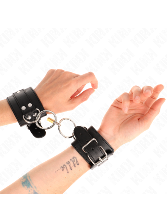 KINK - APPAREILS-POIGNETS VERROUILLÉS PAR JOINT TORIQUE NOIR RÉGLABLE 20-28 CM X 5,5 CM