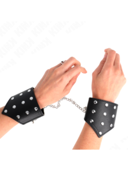 KINK - BRACELETS STYLE POINT NOIR AVEC CHAÎNE RÉGLABLE 17-23 CM X 8,5 CM