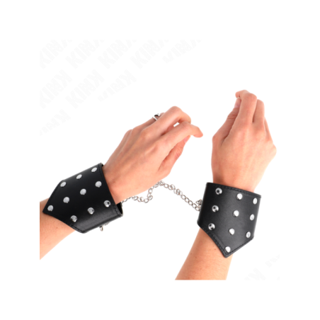 KINK - BRACELETS STYLE POINT NOIR AVEC CHAÎNE RÉGLABLE 17-23 CM X 8,5 CM