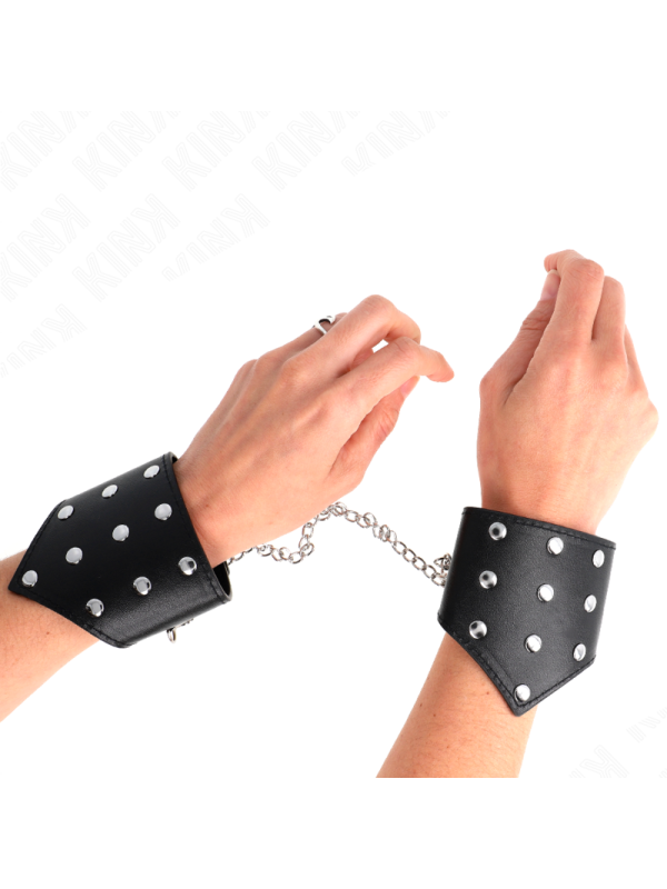 KINK - BRACELETS STYLE POINT NOIR AVEC CHAÎNE RÉGLABLE 17-23 CM X 8,5 CM