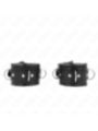 KINK - APPUI-POIGNETS LOURDS DOUBLÉS DE FOURRURE NOIRE RÉGLABLES 20-30 CM X 6 CM