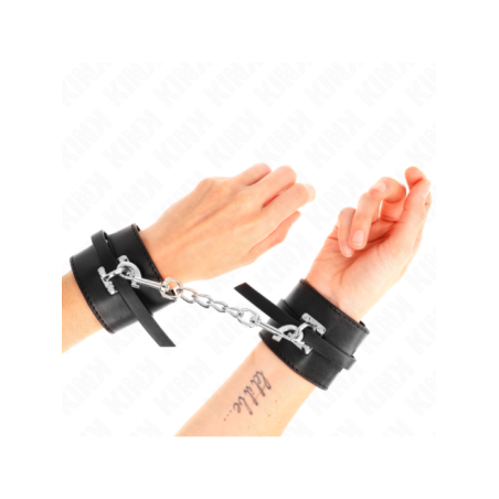 KINK - APPUI-POIGNETS VERROUILLABLES DELUXE NOIR AJUSTABLE 14,5-21 CM X 6 CM