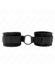 KINK - MANCHETTES DÉBUTANT FOURRURE 25 CM AVEC O-RING 4 CM NOIR AJUSTABLE 15-25 CM