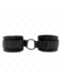 KINK - MANCHETTES DÉBUTANT FOURRURE 25 CM AVEC O-RING 4 CM NOIR AJUSTABLE 15-25 CM