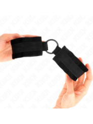 KINK - MANCHETTES DÉBUTANT FOURRURE 25 CM AVEC O-RING 4 CM NOIR AJUSTABLE 15-25 CM