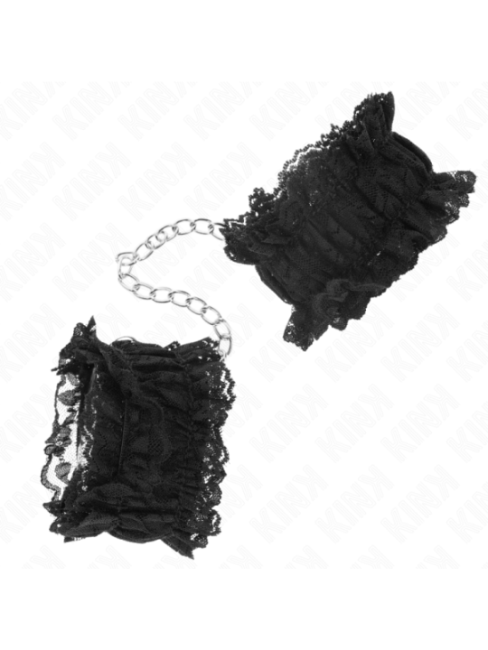 KINK - ATTACHE-POIGNETS ÉLASTIQUES EN DENTELLE NOIR