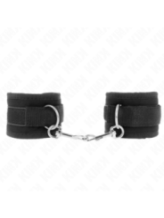 KINK - APPAREILS-POIGNETS À CROCHET ET BOUCLE EN NYLON NOIR MODÈLE 2 RÉGLABLE 18-35 CM X 6 CM