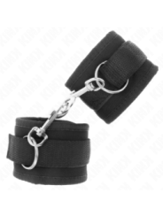 KINK - APPAREILS-POIGNETS À CROCHET ET BOUCLE EN NYLON NOIR MODÈLE 2 RÉGLABLE 18-35 CM X 6 CM