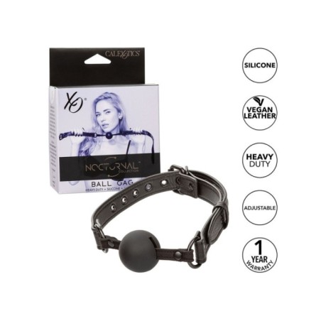 CALEXOTICS - NOCTURNAL BÂILLON À BOULE EN SILICONE NOIR