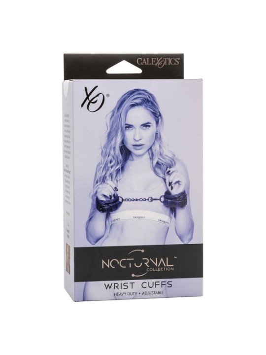CALEXOTICS - NOCTURNAL POIGNETS EN CUIR RÉGLABLES NOIRS