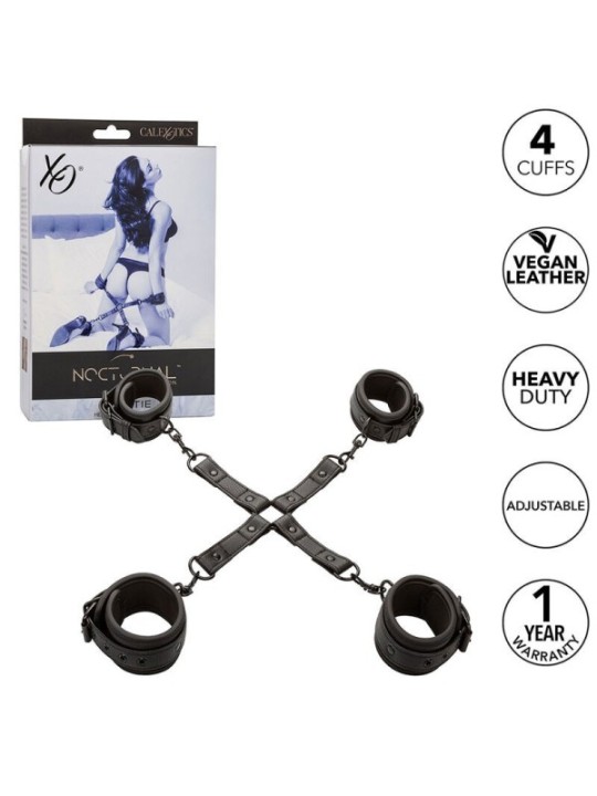 CALEXOTICS - NOCTURNAL CONNECTEUR TIE HOG CUERO AJUSTABLE NOIR