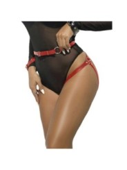 SUBBLIME - 953706 MENOTTES AVEC CEINTURE DE BONDAGE ROUGE TAILLE UNIQUE