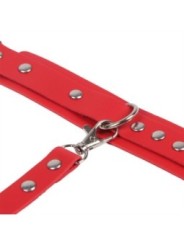 SUBBLIME - 953706 MENOTTES AVEC CEINTURE DE BONDAGE ROUGE TAILLE UNIQUE