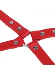 SUBBLIME - 953706 MENOTTES AVEC CEINTURE DE BONDAGE ROUGE TAILLE UNIQUE