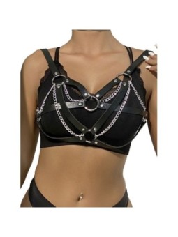 SUBBLIME - 953713 CEINTURE PUNK BONDAGE BOUCLE MÉTAL NOIRE TAILLE UNIQUE