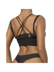 SUBBLIME - 953713 CEINTURE PUNK BONDAGE BOUCLE MÉTAL NOIRE TAILLE UNIQUE