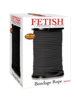 FETISH FANTASY SERIES - CORDE DE BONDAGE NOIRE 60,96 MÈTRES