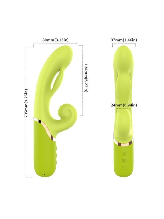 ARMONY - INFLABLE POINT A STIMULATEUR VIBRATEUR VERT
