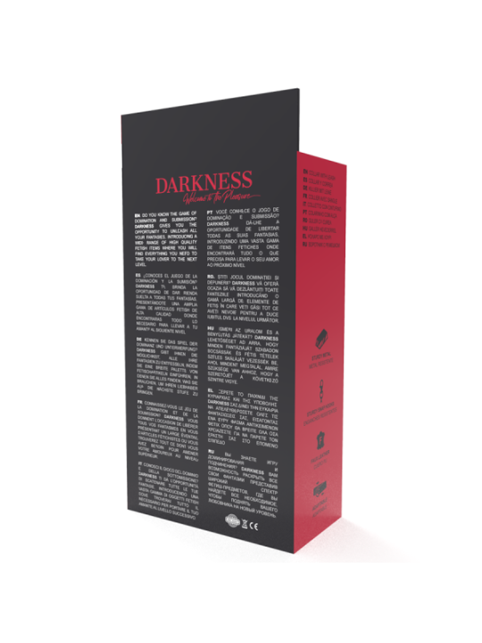 DARKNESS - COLLIER DE POSTURE AVEC CHAÎNE EN CUIR