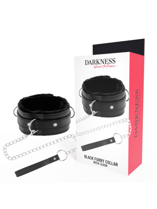 DARKNESS - COLLIER DE POSTURE CONFORTABLE AVEC CHAÎNE EN CUIR