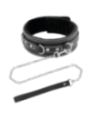 DARKNESS - COLLIER EN CUIR DE HAUTE QUALITÉ AVEC LAISSE