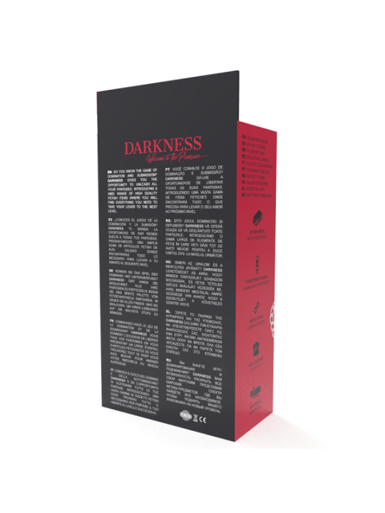 DARKNESS - COLLIER EN CUIR SOUPLE AVEC CHAÎNE