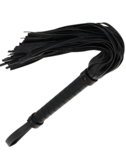 DARKNESS - FOUET DE BONDAGE NOIR 42CM CUIR