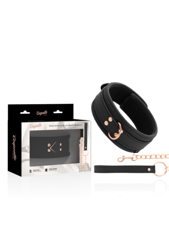 COQUETTE CHIC DESIRE - COLLIER FANTAISIE EN CUIR VÉGAN AVEC BRACELET ET DOUBLURE EN NÉOPRÈNE