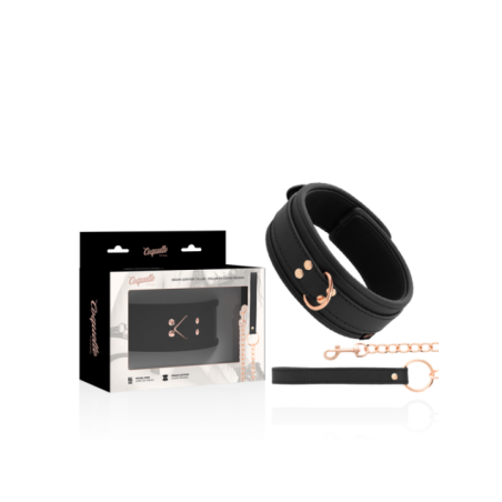 COQUETTE CHIC DESIRE - COLLIER FANTAISIE EN CUIR VÉGAN AVEC BRACELET ET DOUBLURE EN NÉOPRÈNE