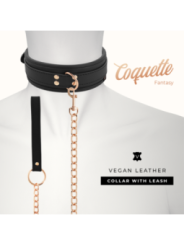 COQUETTE CHIC DESIRE - COLLIER FANTAISIE EN CUIR VÉGAN AVEC BRACELET ET DOUBLURE EN NÉOPRÈNE