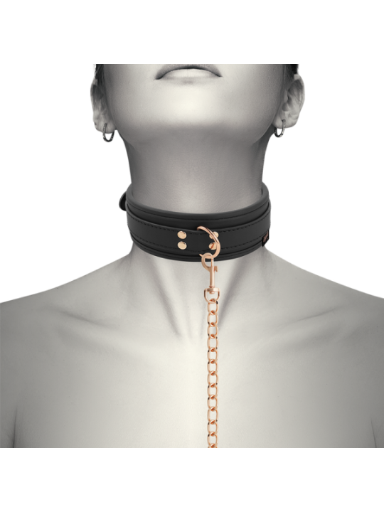 COQUETTE CHIC DESIRE - COLLIER FANTAISIE EN CUIR VÉGAN AVEC BRACELET ET DOUBLURE EN NÉOPRÈNE