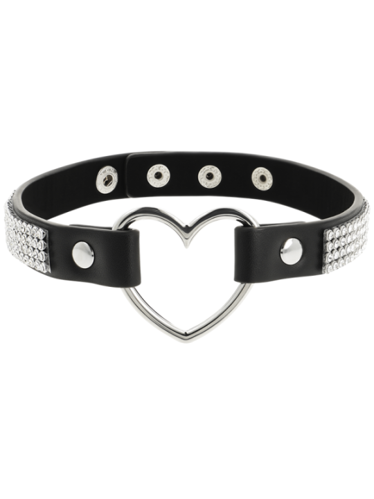 COQUETTE CHIC DESIRE - RAS DE COU EN CUIR VEGAN AVEC COEUR