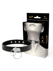 COQUETTE CHIC DESIRE - RAS DE COU DOUBLE ANNEAU EN CUIR VÉGAN