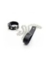 OHMAMA FETISH - COLLIER PÉNIS ET BRACELET EN CUIR AVEC CHAÎNE MÉTALLIQUE