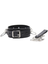 OHMAMA FETISH - COLLIER DE SOUMISSION AVEC 3 ANNEAUX