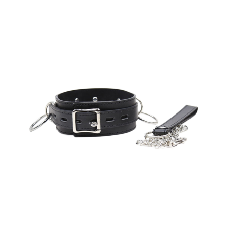 OHMAMA FETISH - COLLIER DE SOUMISSION AVEC 3 ANNEAUX
