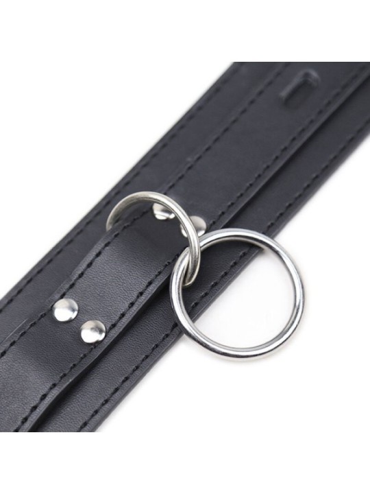 OHMAMA FETISH - COLLIER DE SOUMISSION AVEC 3 ANNEAUX