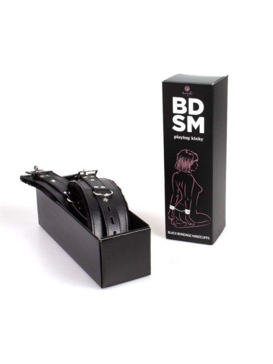 SECRETPLAY - MENOTTES DE BONDAGE NOIRES COLLECTION BDSM