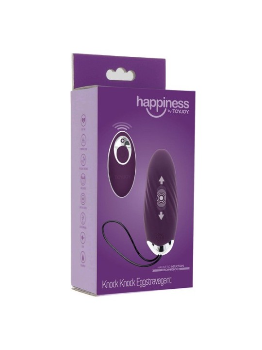 TOYJOY - HAPPINESS KNOCK KNOCK EGGSTAVAGANT VIBRATEUR TÉLÉCOMMANDE VIOLET