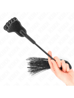 KINK - PAGAIE EN FORME DE PIED AVEC FOUET À GLAND 31 CM